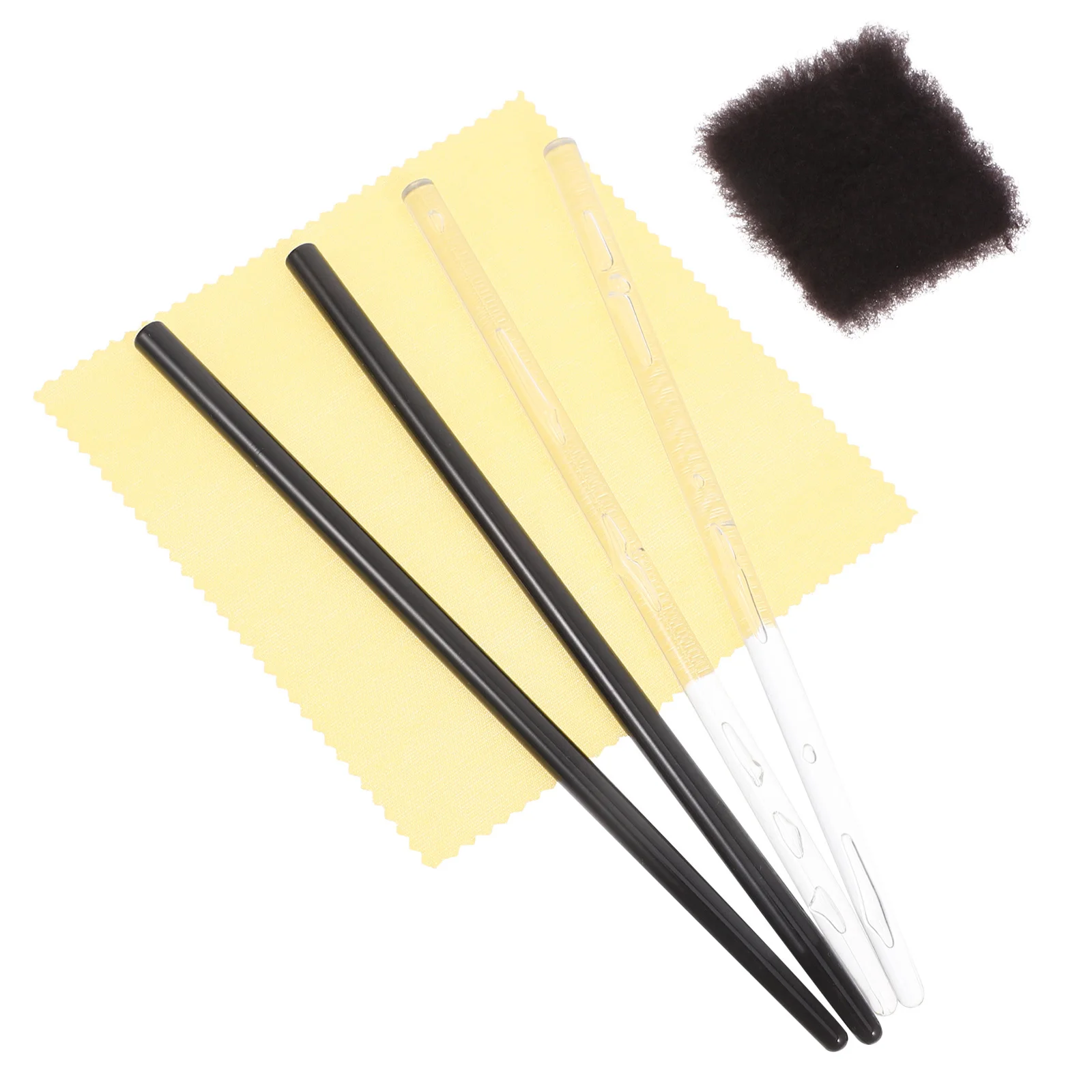 2 Sets Electrostatic Experiment Kit Glass Rods Rubber Cloth Sheets Static Electricity Triboelectric Series Classroom Teaching