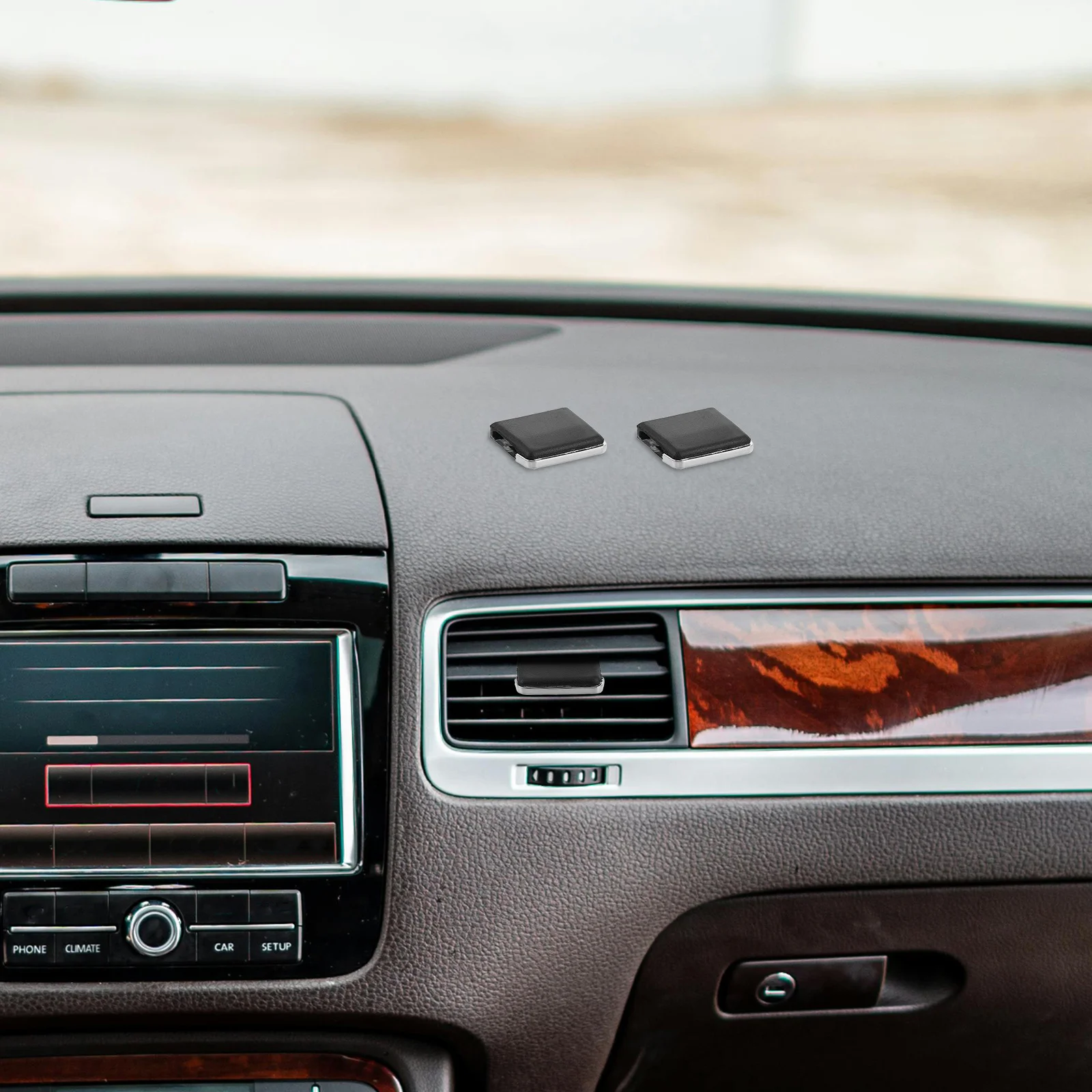 

4Pcs Front Center Car Air Conditioner Vent Clips Black Air Outlet Tab Clip Vehicle Interior Vent Grille Clip Compatible