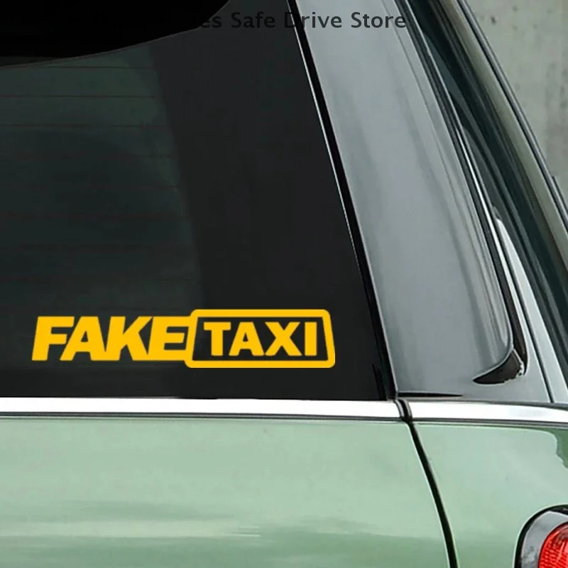 

【CM】Universal FAKE TAXI Car Auto Sticker Decal Emblem Self Adhesive Vinyl For Car Funny Car Sticker