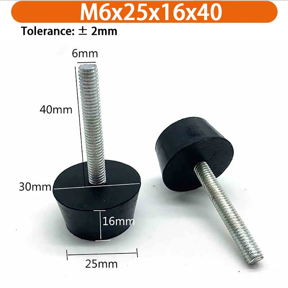 M6 M8 M10 Rubber Verstelbare Voeten Pad Voeten Pad Met Schroef Tafel Stoel Balck Stelvoet Pad Meubilair Been anti-shock Bescherming