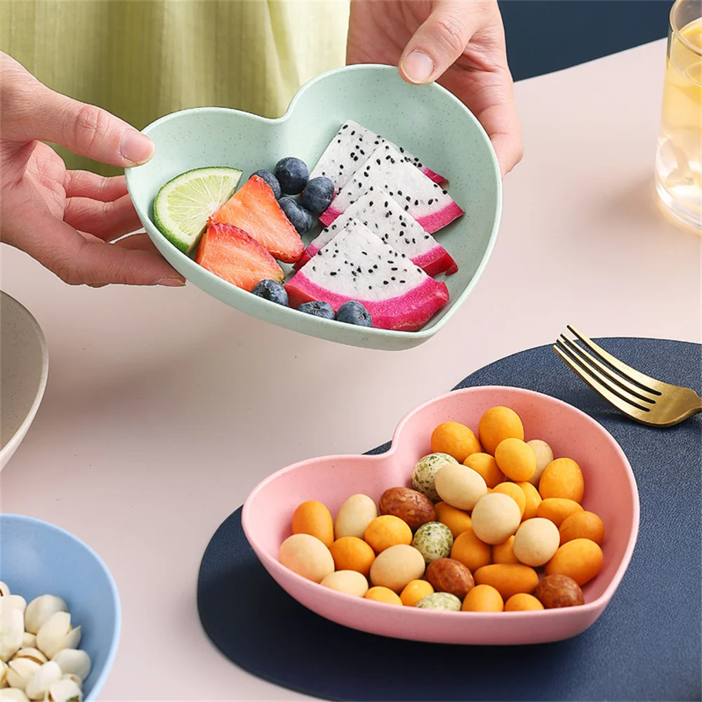 Household Multi-function Table Portable Save Space Smooth Spitting Bone Dish Classification Food Grade Fruit Dish No Fading