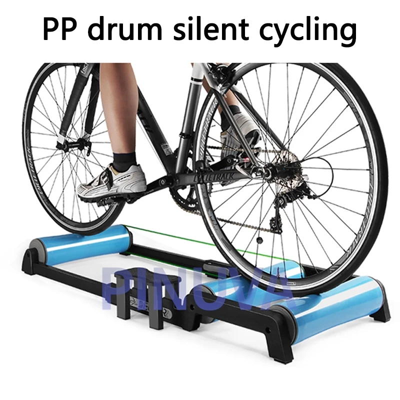 Bike Roller Trainer Cycling Platform Trainer Adjustable Riding Platform Aluminium Alloy Mute  MTB Road Indoor Exercise Home Gym