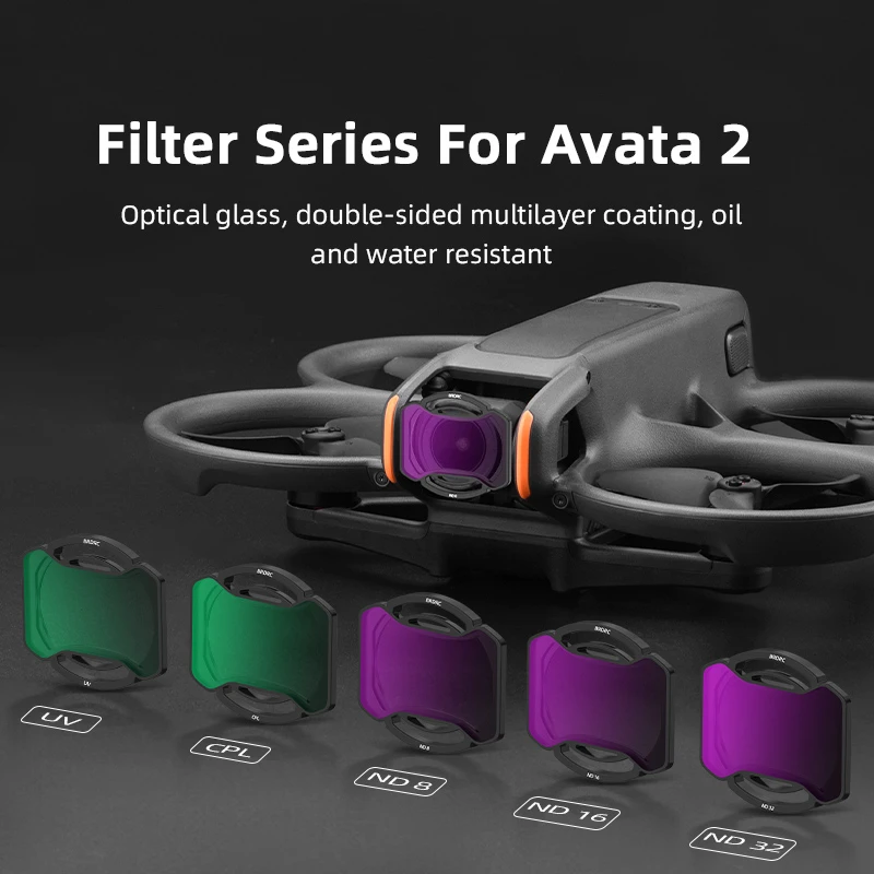 

Фильтры для Дронов DJI Avata 2 ND набор фильтров CPL UV ND8 ND16 ND32 Комплект фильтров для камеры дрона DJI Avata 2 аксессуары