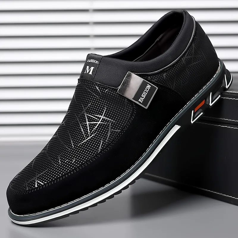 Men's Formal Shoes Cowhide Leather Shoes Banquet Professional Men's Comfortable Low Top British Casual Shoes Large Size Shoes