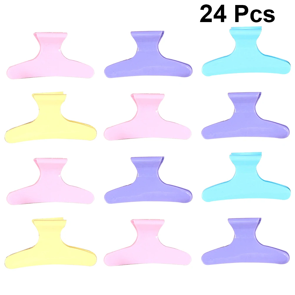 

24pcs Colorful Butterfly Hair Clips Durable Plastic Salon Sectioning Tools Styling Professional Hairdressers Thick Thin Hair