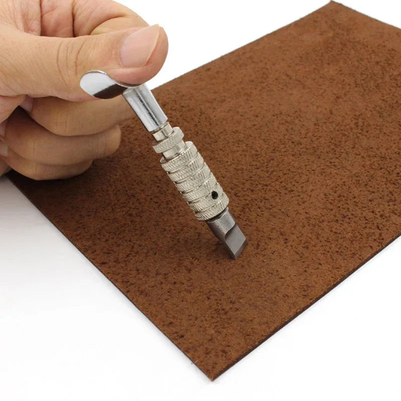 1pcs Faux Leather Punch Rotary Sculpture Tool, DIY Engrave Carving Tool for Handmade Creative Leather Craftwork Art Projects