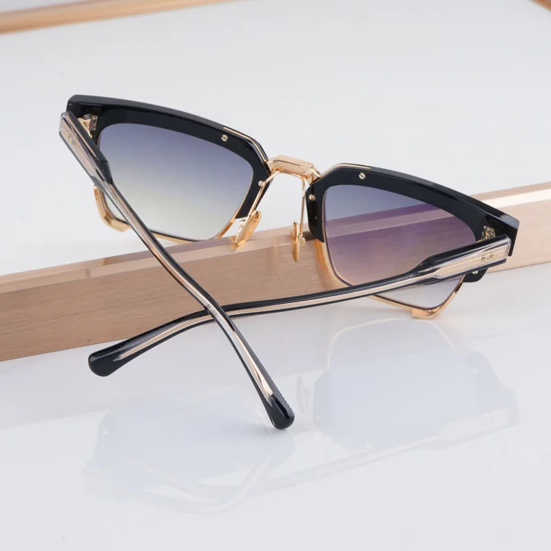 speedtail Business Quality Handmade Classical Retro Style Sunglasses Square Fashion Street UV400 High Gradient Glasses with Case