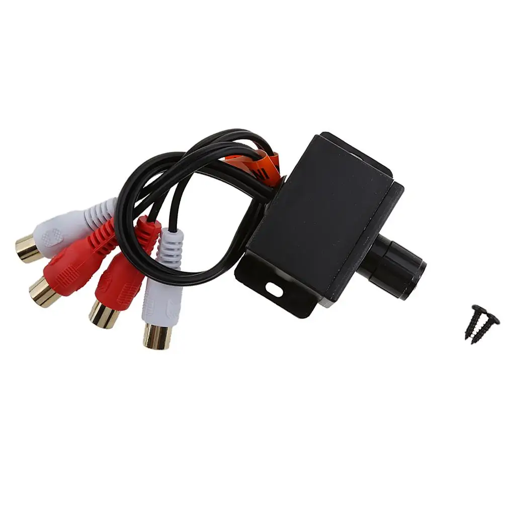 Car Audio Amplifier Adapter with 2 RCA Female Inputs And 2 RCA Female Outputs