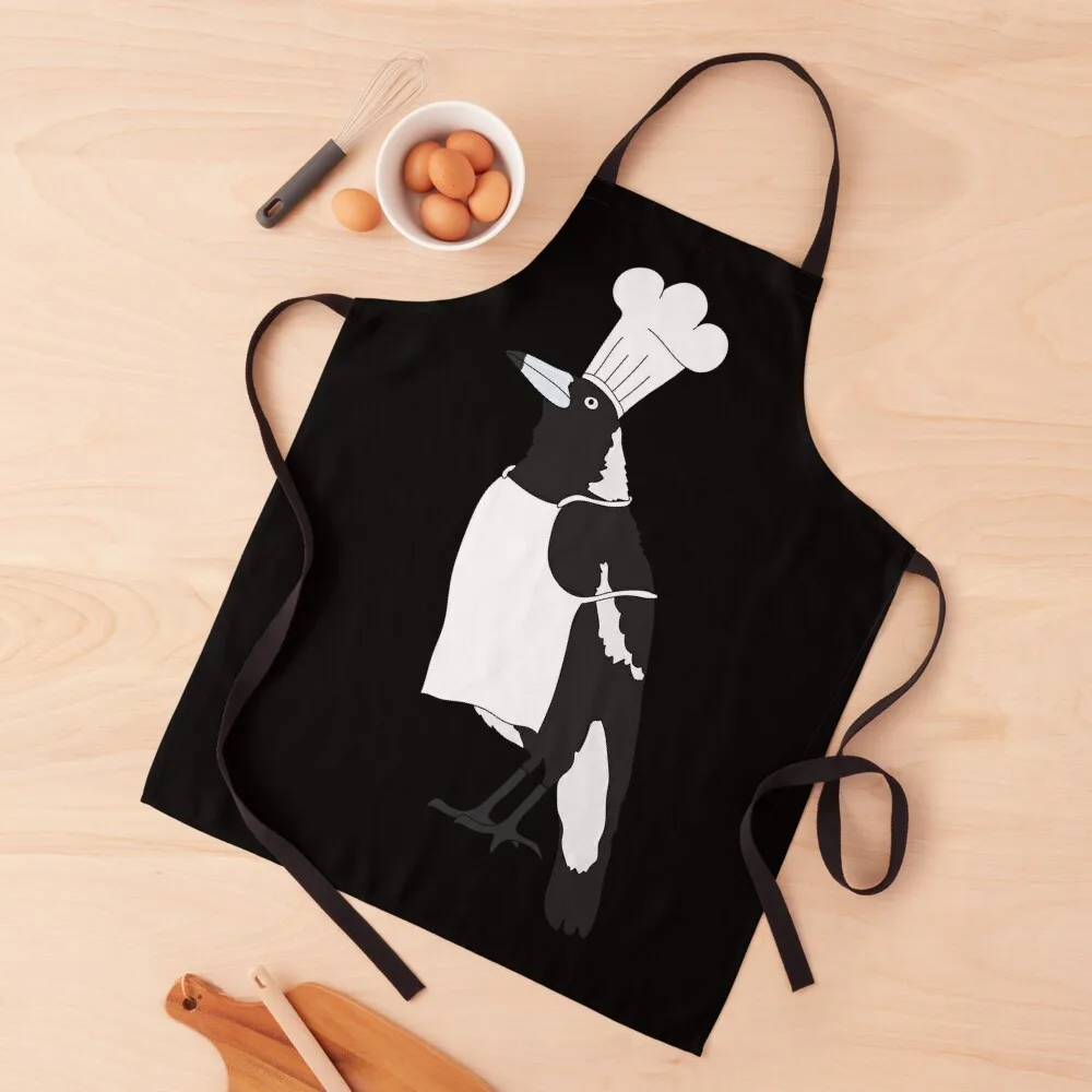 

Magpie Chef on Black Apron kitchen girl Kitchens For Men Apron