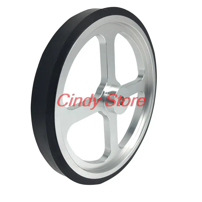 Aluminum Encoder meter wheel Synchronous wheel OVW Length measuring rubber wheel Perimeter 500mm hole 6 8 10 12 15mm