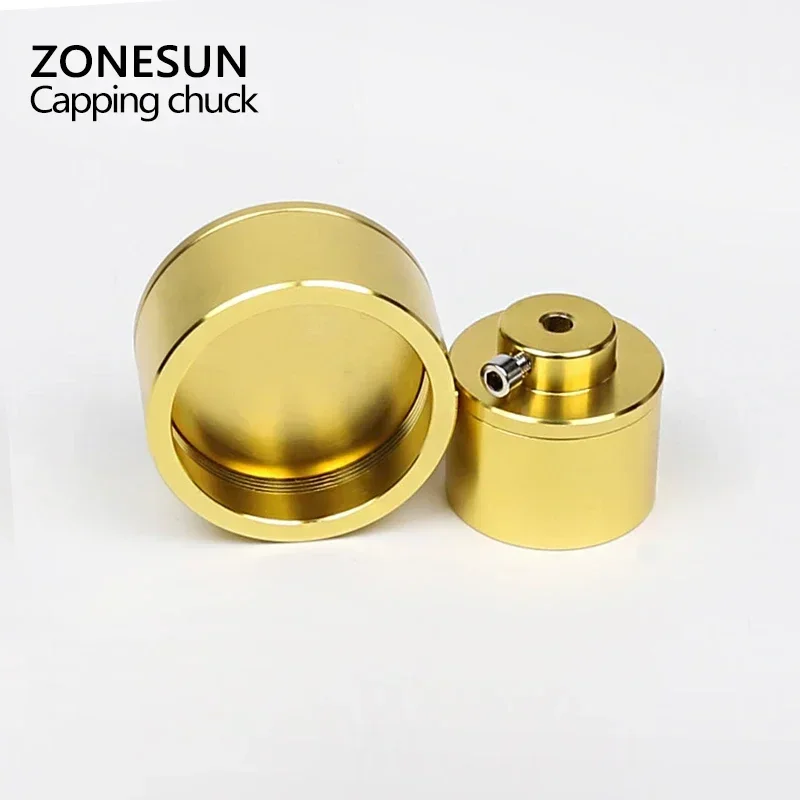 ZONESUN Capping Machine Chuck Screw Capping Tool Head Bottle Capping Machine Chucks 10-50mm Golden Color Crewing Machine