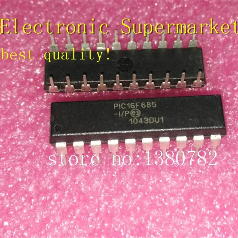 Free Shipping 50pcs/lots PIC16F685-I/P PIC16F685 PIC16F685-IP DIP-20 New original IC In stock!