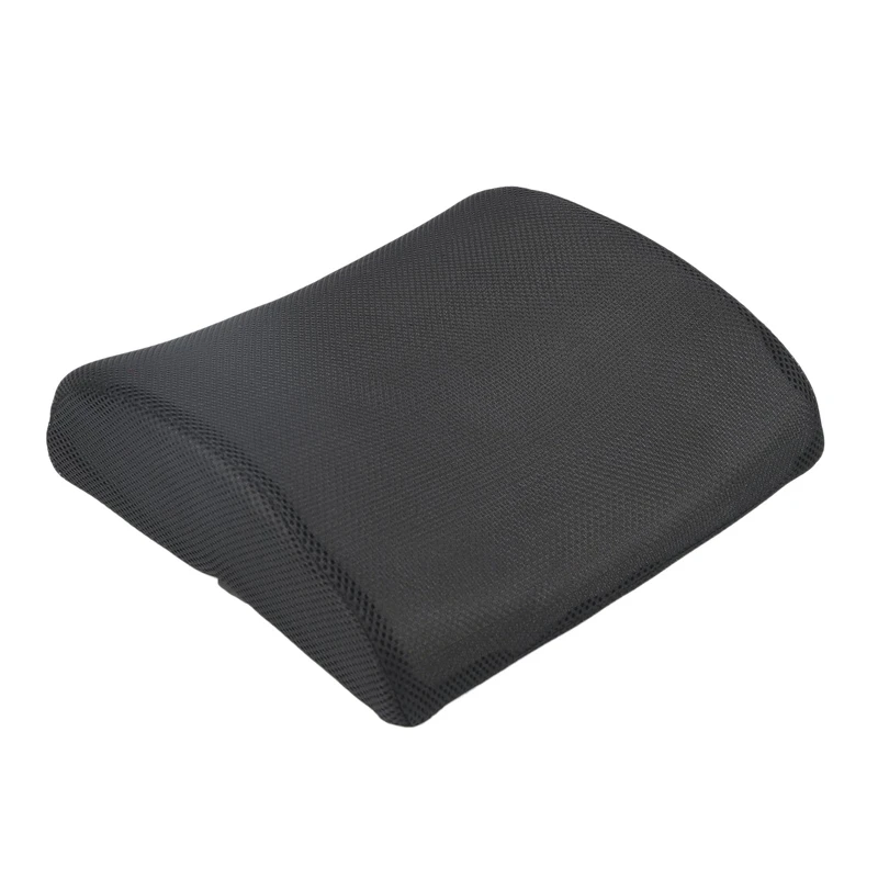 2X Memory Foam Seat Chair Lumbar Back Support Cushion Pillow For Office Home Car Black