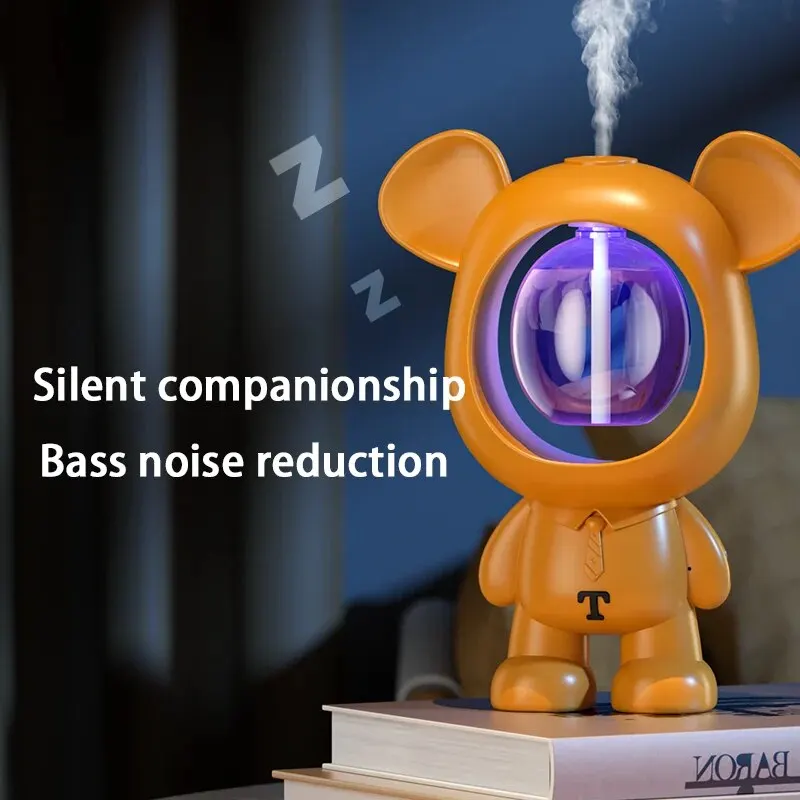 50ml Aroma Diffuser 3 Modes Cartoon Bear Ultrasonic Essential Oil Diffuser Decorative Ornaments Perfume Purifier Home Gift