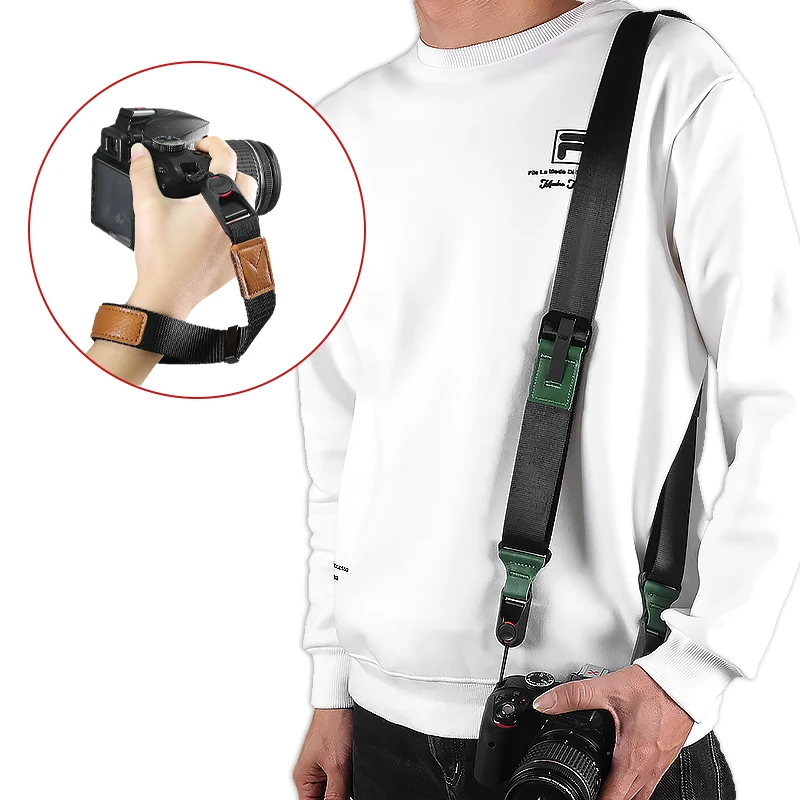 Quick Release Nylon Camera Wrist Strap Shoulder For Canon Nikon Sony Fujifilm Lumix Panasonic Olympus Leica SLR DSLR Wristband