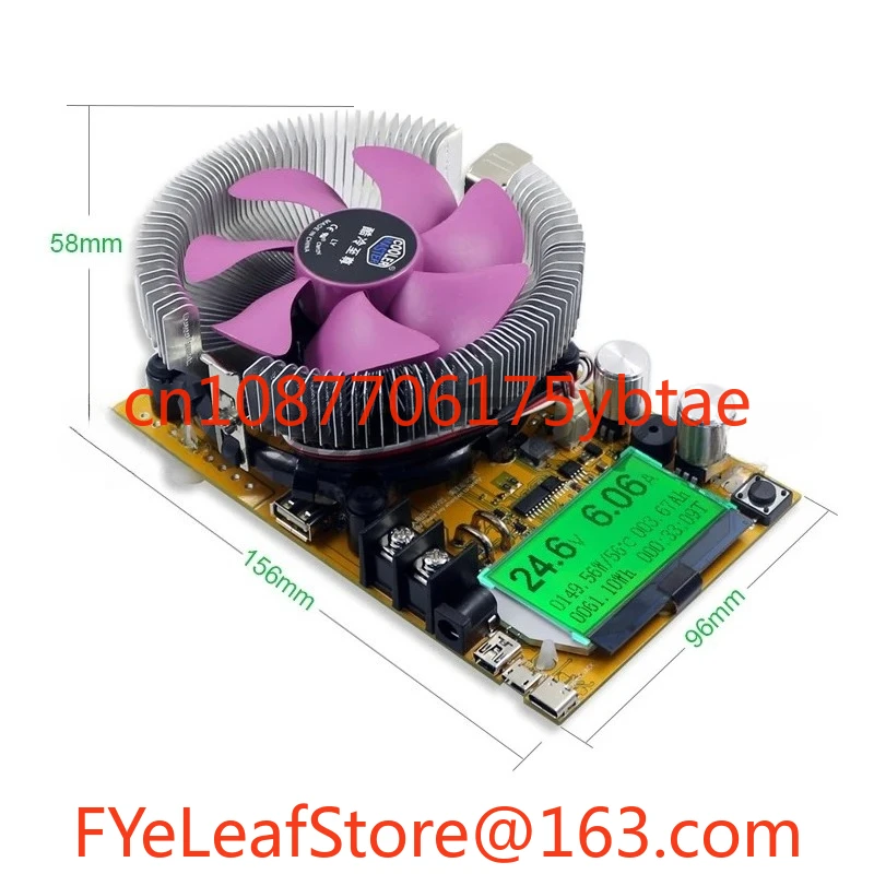 

150W DC Electronic Load Tester USB Adjustable Testing Module Power Meter load charger 18650 battery Tools 200V 20A