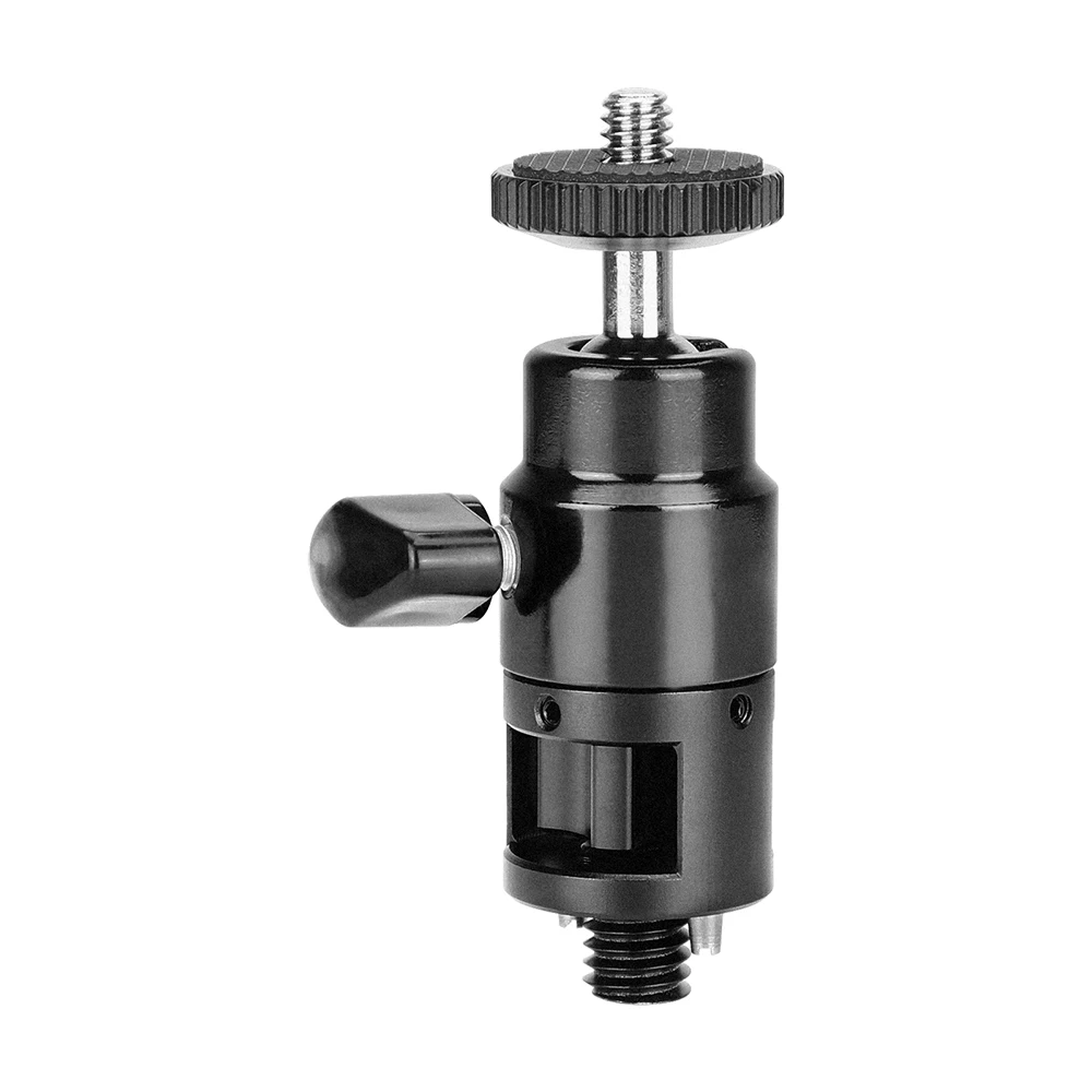 KIMRIG Einstellbare Ball Kopf Unterstützung Halter Mit 1/4 "-20 Flügelschraube Mount & ARRI Ortung Pins 3/8"-16 gewinde Schraube Für Universal – Detail 3