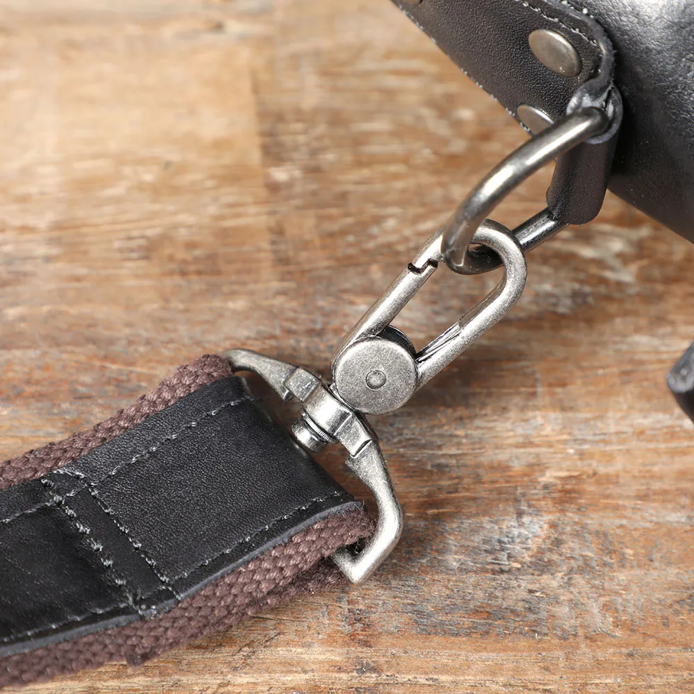 Echtleder Herren-Aktentasche 15 Zoll Laptop-Tasche Einfache Rindsleder-Umhängetasche Pflanzlich gegerbtes Leder Modischer Casual-Stil – Detail 18