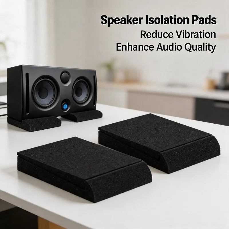 High Density Speaker Sponge Shock Absorbing Pad Desktop Monitor Hardened Shockproof Sound-absorbing Silent Pad Remove Resonance