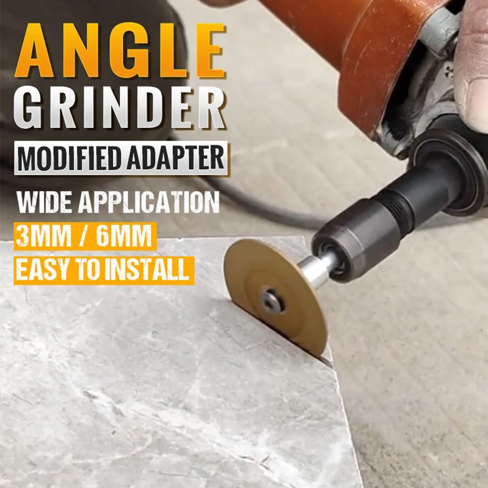 100 type angle grinder converted to electric grinder, conversion head direct grinder 3mm/6mm chuck nut grinder