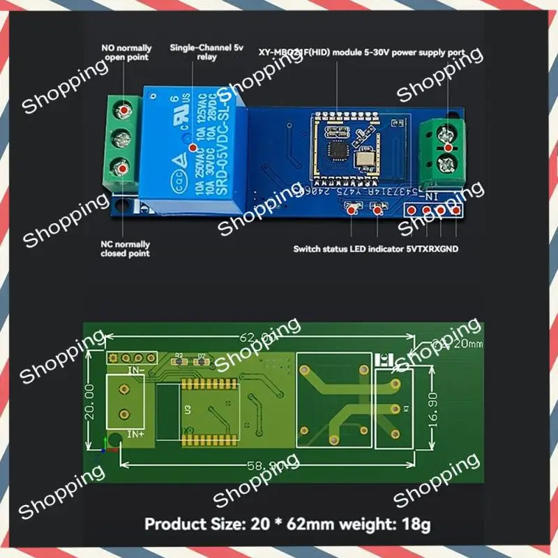 M20K Einzelrelaismodul Bluetooth Näherungsschaltermodul Auto Sense Handy Proximity Unlock Modul