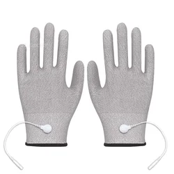 1 Pair Electrode Gloves for Tens Machine Conductive Gloves Electrode Massage Mitts Therapy Hand Massage Electrotherapy Wire