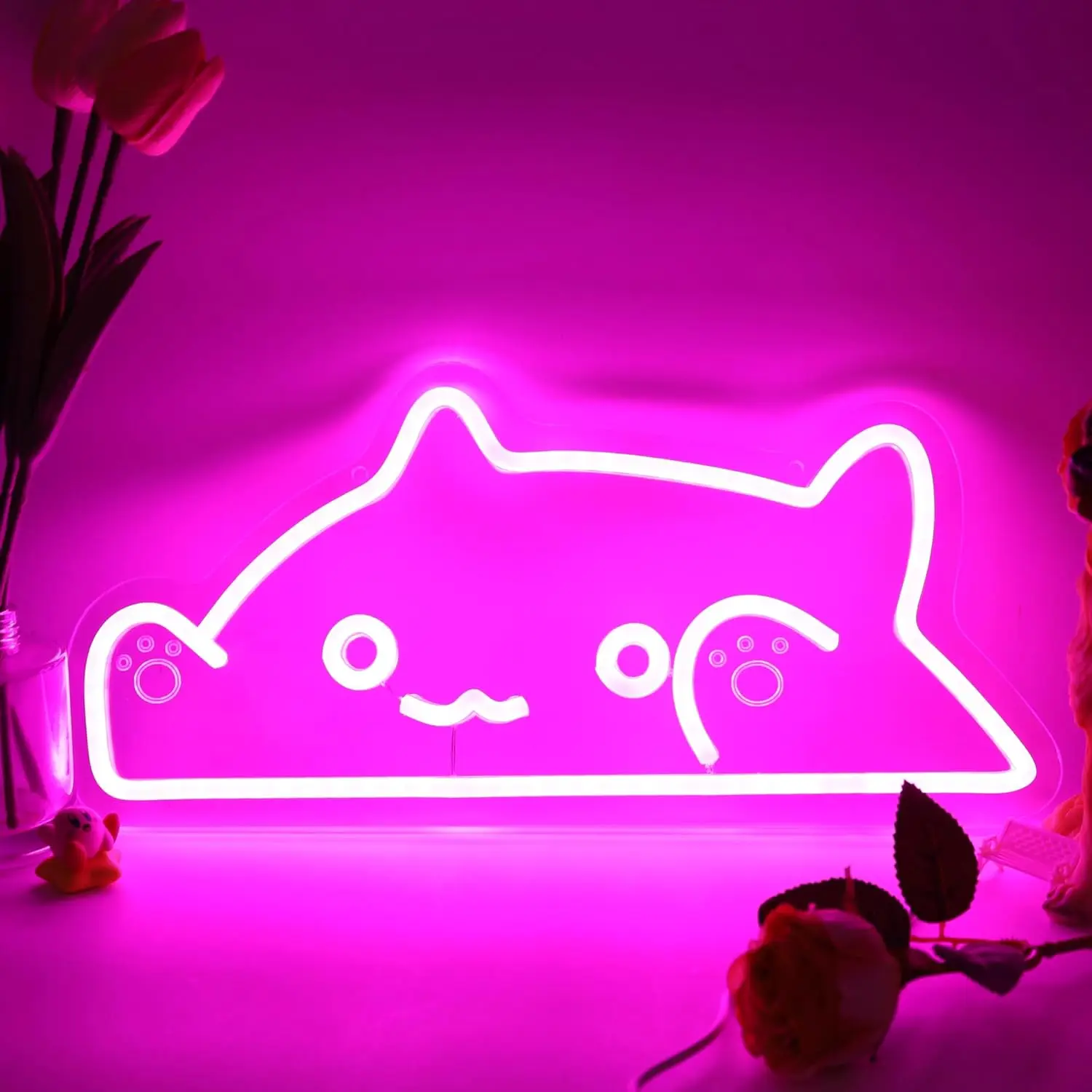 

Неоновая вывеска «Кот» с USB-подсветкой LED для студии, общежития, спальни, игровой комнаты, бара, домашнего декора, персонализированный подарок, ночник