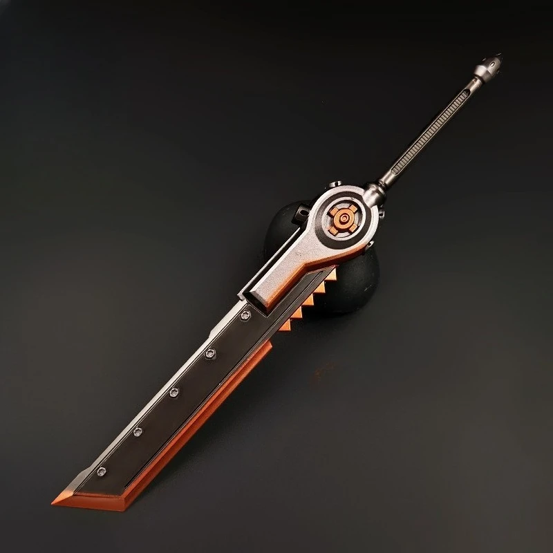 22 ซม./8.66in Peaceful เกมอุปกรณ์ต่อพ่วงหุ้มเกราะมีดอาวุธรุ่นโลหะ SAMURAI SWORD PROP เดสก์ท็อปสะสมเครื่องประดับของเล่นเด็ก