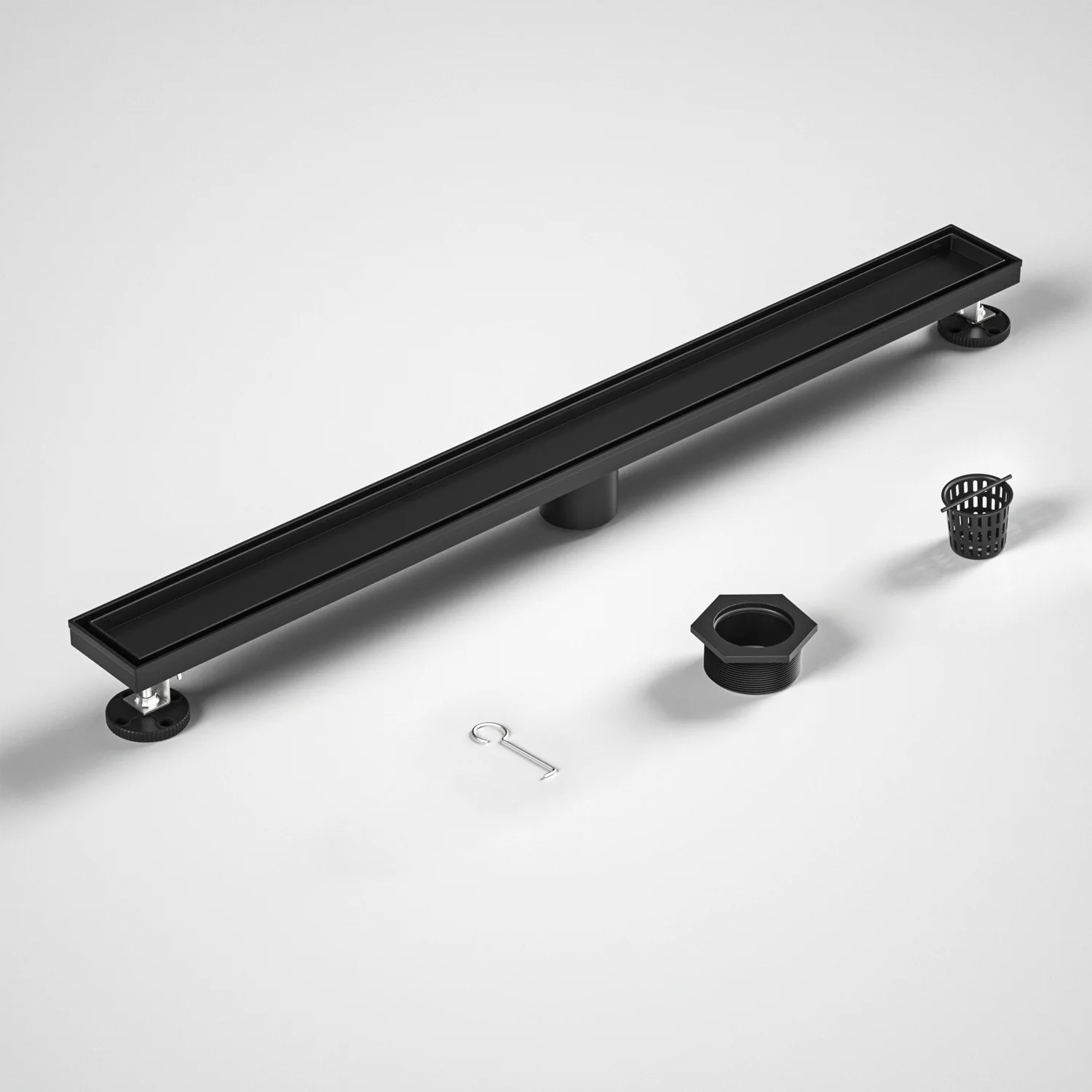 Invisible long floor drain shower room can be inlaid with bricks Hotel project 304 stainless steel American linear floor drain