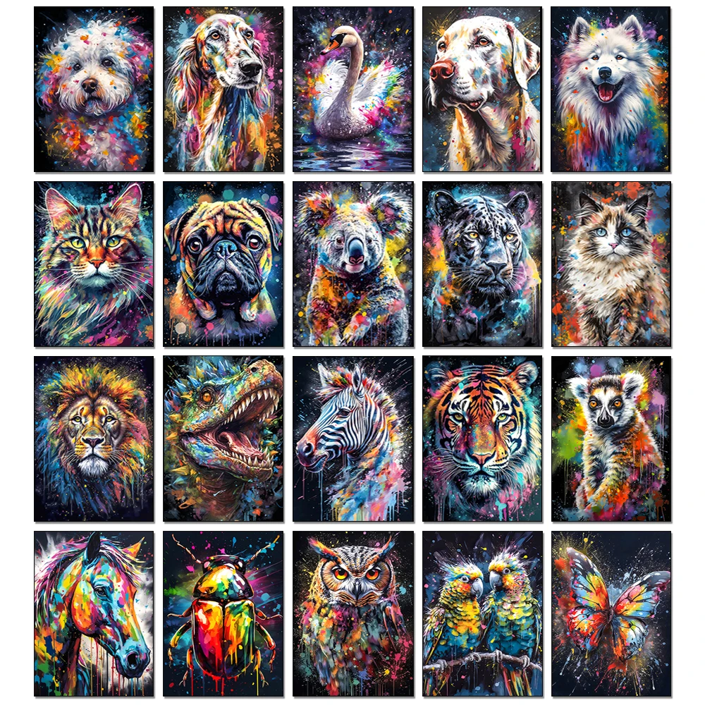 Neue DIY Diamant Malerei Katze Hund Schwan Tier Diamant Stickerei voller Strass zum Verkauf Mosaik Inlay Kunst Wanddekoration