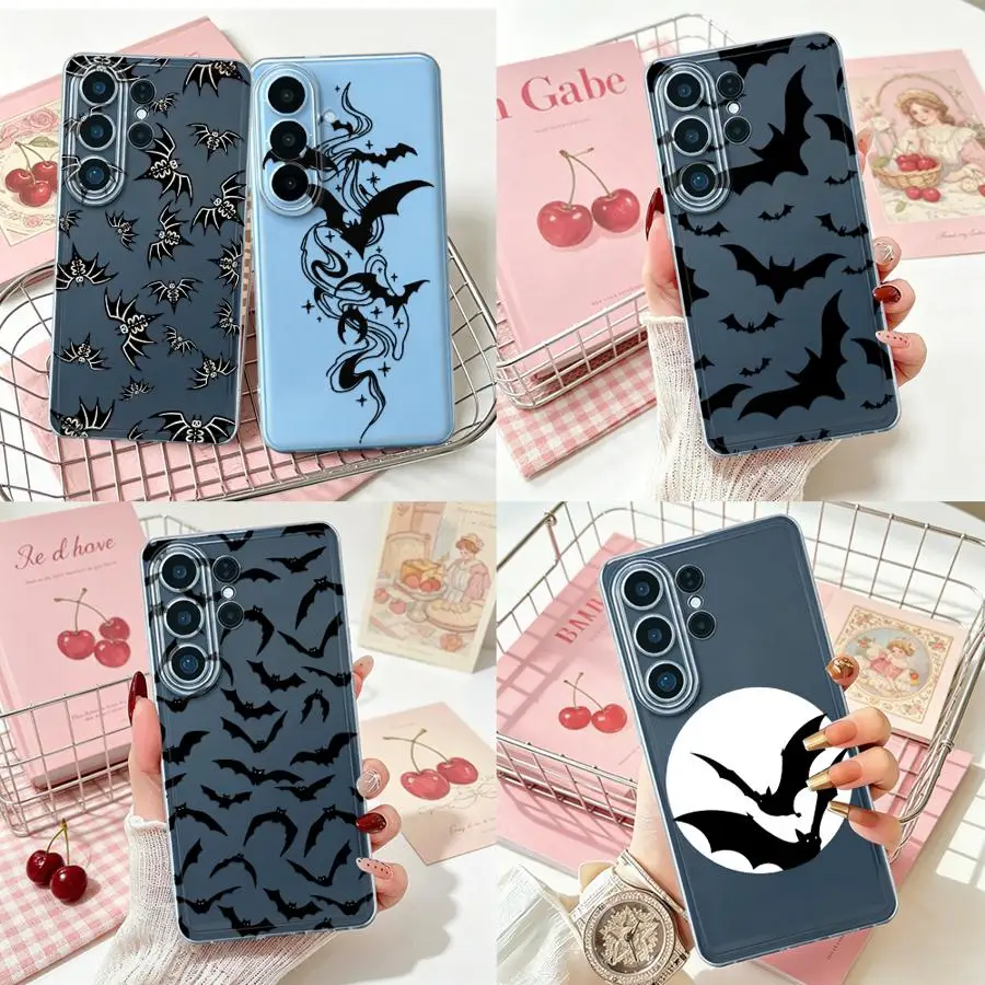 Phone Cover Case for Samsung Galaxy S26 Ultra S20 Plus S22 FE S25 Edge S24 S26 S21 S23 Note 20 Ultra 10 S25Ultra Silhouette Bat