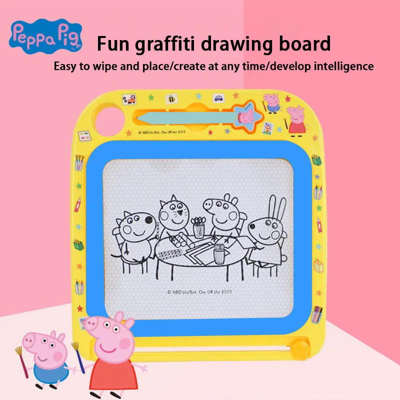 Peppa Pig tavolo da disegno per bambini lavagna magnetica Baby Graffiti pittura per bambini regali di compleanno giocattoli