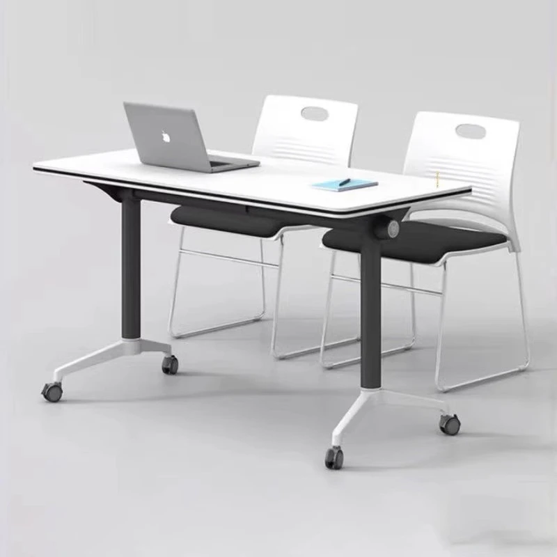 Movable folding simple modern conference table, institutional learning combination table, chair strip folding training table