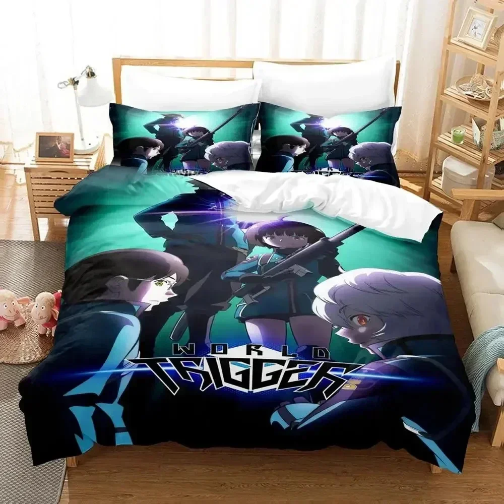 

Anime Osamu Mikumo World Trigger Bedding Set Printed Bed Set With Pillowcase Duvet Cover Soft Queen King Size Bedclothes Home
