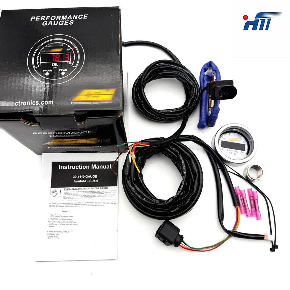 

30-0300 30-4110 AEM X-Series Wideband Air Fuel Ratio Gauge Kit LSU 4.9 0258017025 Car Oxygen Sensor AFR Sensor Controller Gauge
