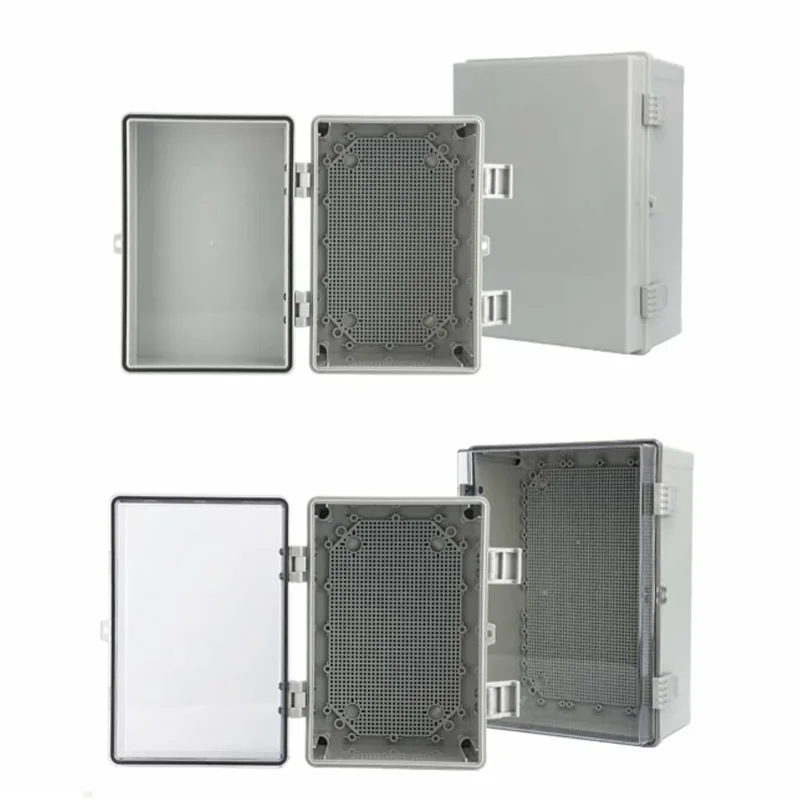 Boîte de boîtier en plastique ABS étanche IP67, couvercle gris/Transparent, boîte de Distribution électronique extérieure, vente en gros