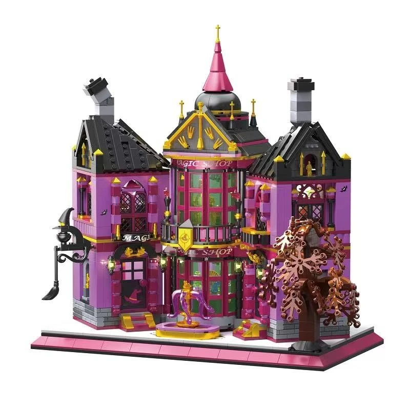 Halloween Building Blocks Toy, Magic Castle Model Assembly, Fun Kids Gifts, Desktop Ornaments, Educational Toys & Home Decor