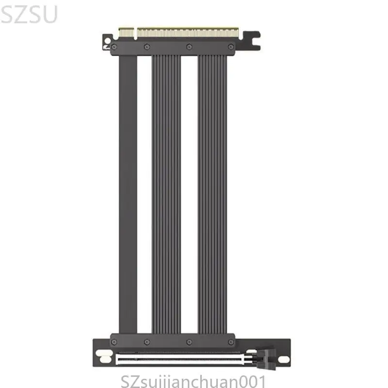 SZSU Duurzaamheid PCIe5.0 X16 Risers Cable GPU Extension Cable voor grafische afbeeldingen, 20 lang met Plugs en