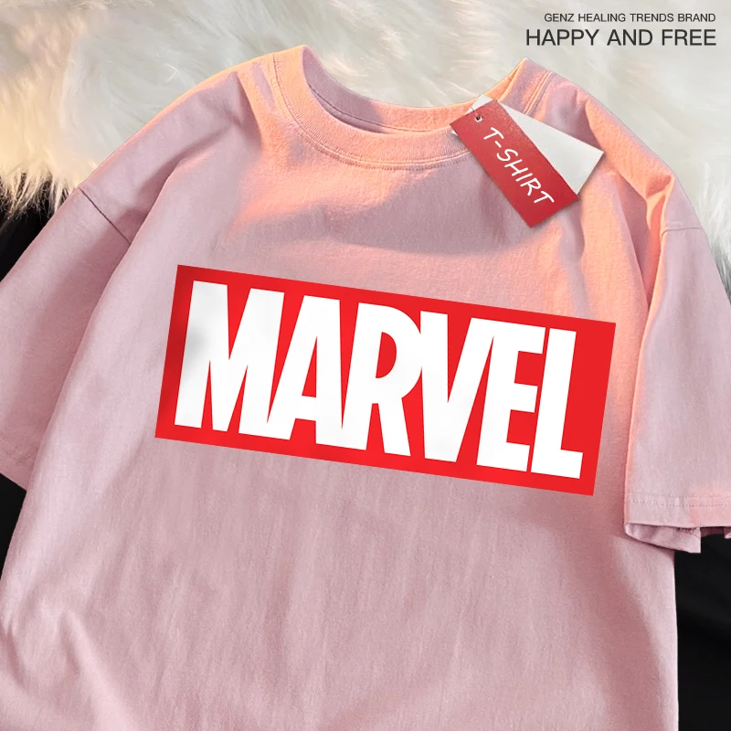 Marel Alphabet Banner Art Word And Spider Man Women T Shirt Sanio Lovely Tee Clothing Letter S-Xxxl T-Shirts Holiday Tops