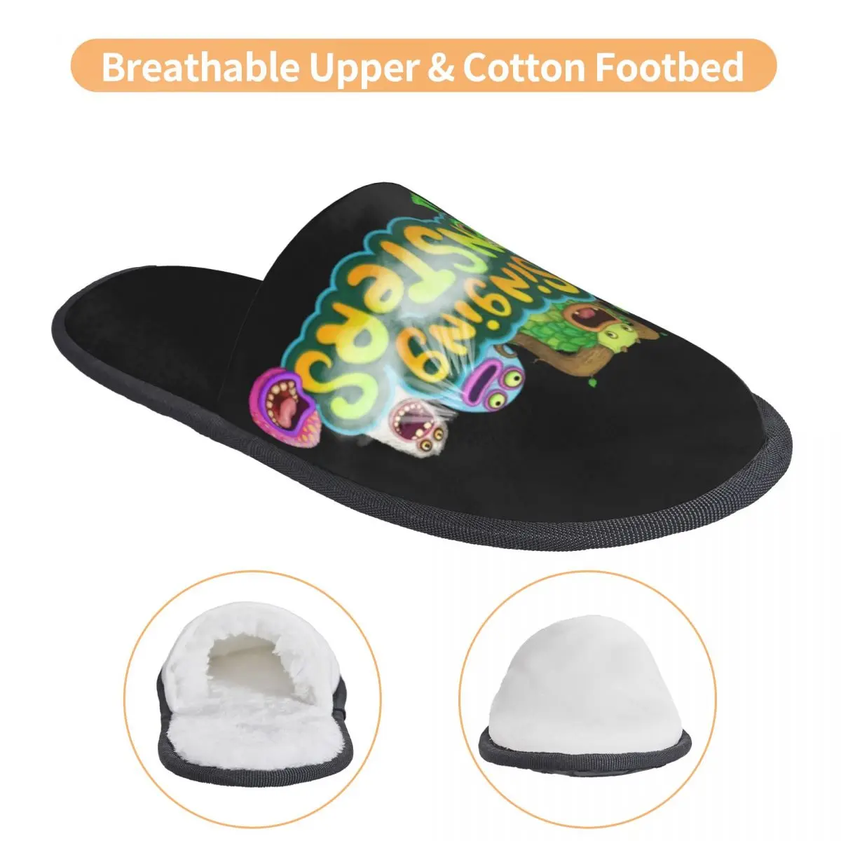 My Singing Monsters House Slippers Women Comfy Memory Foam Electronic Video Game Slip On Hotel Slipper Shoes