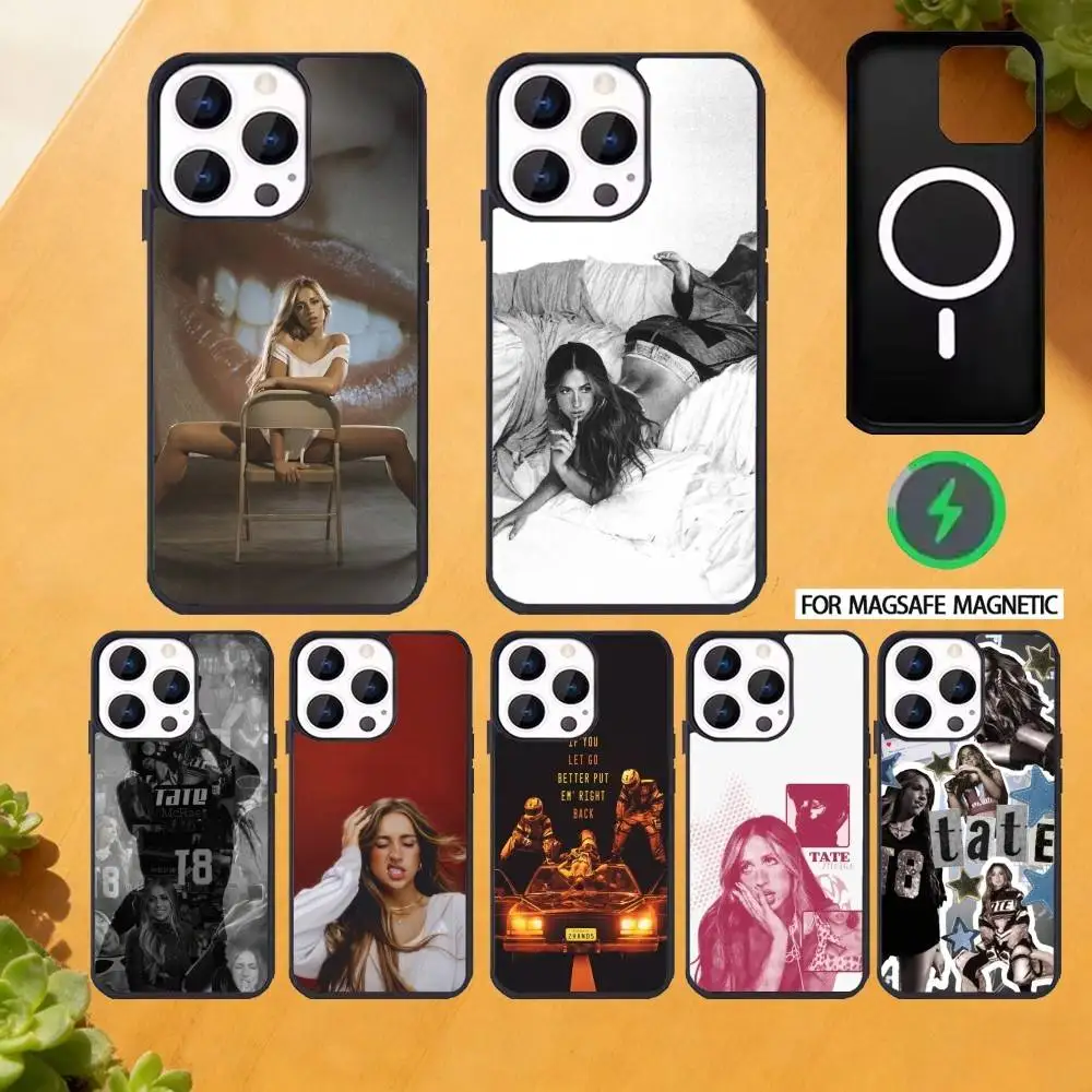 

Singer T-Tate McRae Phone Case For iPhone 17,16,15,14,13,12,Plus,Pro,Max For Magsafe Magnetic Wireless Charge