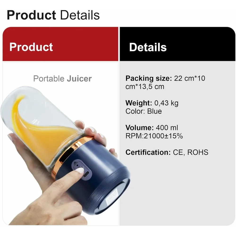 Portable USB Blender with Travel Cups 5