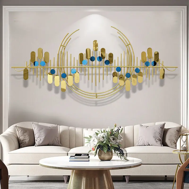 

New Chinese Style Living Room Sofa Background Wall Metal Pendant Simple Wall Decoration Three-dimensional Decorative Painting