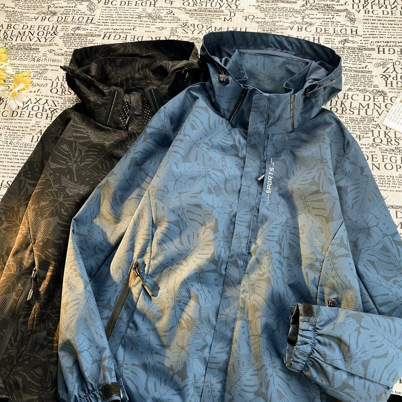 

2025 Autumn New Men Women Windbreaker Fashion Full Print Hooded Jacket Men's Cool Casual Outdoor Rushing Zip-up Jacket