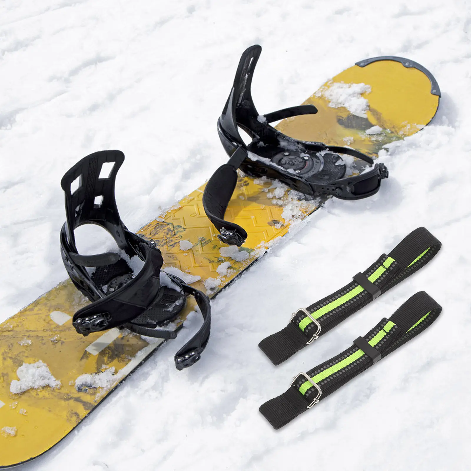 

4Pcs Ski Binding Brake Retainer Bands Adjustable High-Efficiency Braking for Stable Downhill Skiing Snowboard Brake Fastening