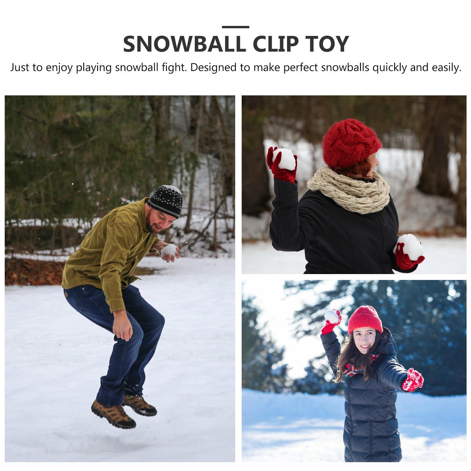 Jouet d'hiver à Clip en plastique pour enfants, 2 pièces, fabricant en forme de cœur, jeu amusant en plein air, outils de sable de plage