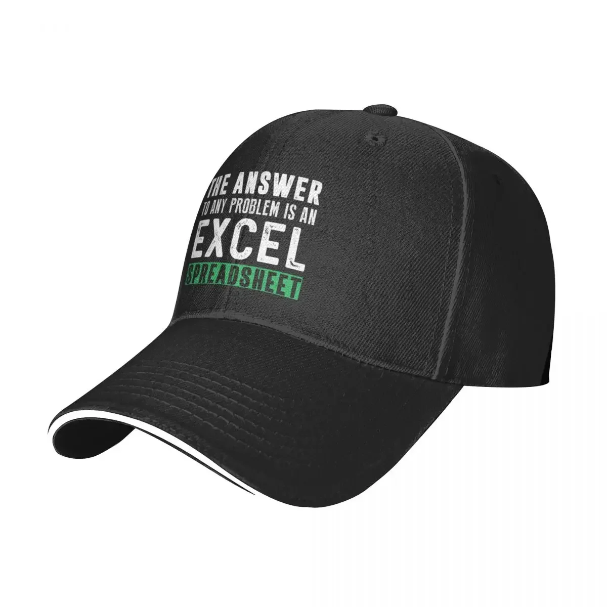 The Answer To Any Problem is An Excel Spreadsheet Funny Gift For Excel Lover Baseball Cap |-F-| Women's Hats Men's