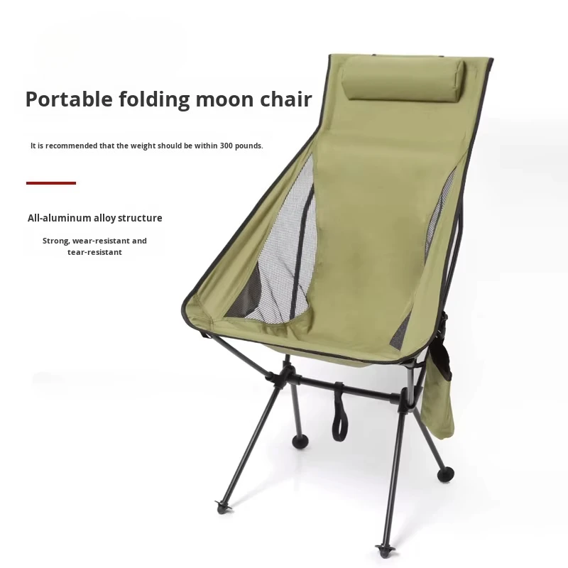 Sedie turistiche leggere portatili Sedia da pesca in lega di alluminio Sedia da campeggio grande per esterni