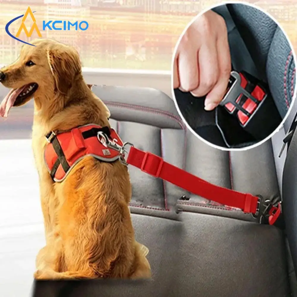 Adjustable Pet Dog Cat Car Seat Belt Safety Harness Lead Clip Vehicle Seatbelt Restraint Leash for Dogs Cats Travel Accessories