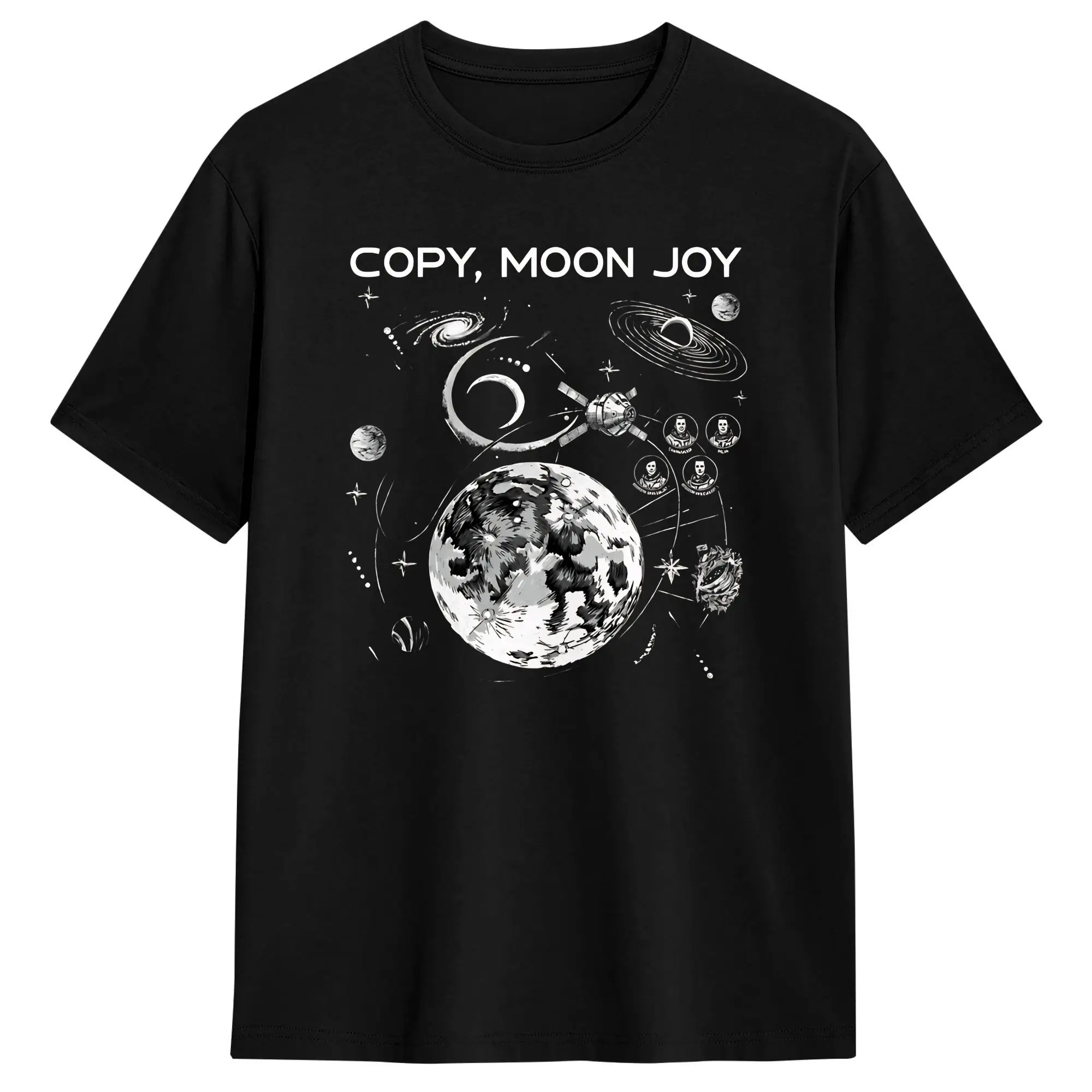 Copy Moon Joy Artemis II Cotton T-Shirt For Men Summer  Y2K Casual T-Shirts Harajuku Tee Shirt Big Size Cheap Tops